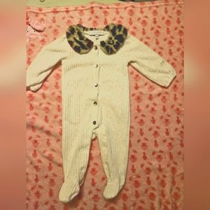 RZ by Rachel Zoe 3-6m faux fir fleece button up. NWOT